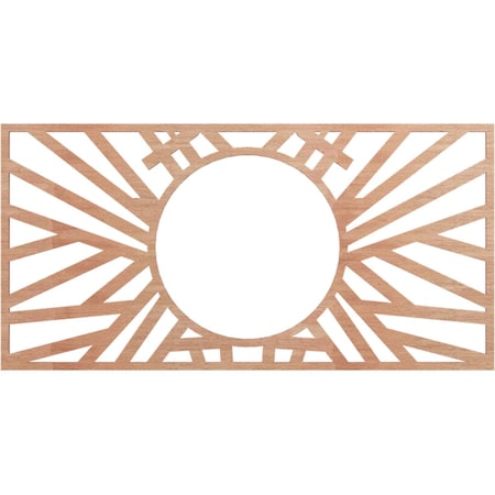 Ekena Millwork Hoover Wood Fretwork Pierced Ceiling Medallion, Cherry, 24"W x 12"H x 8 7/8"ID x 1/4"T CMWP24X12X0250HOCH